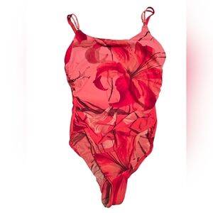 NWT ROXANNE Floral Pink One Piece Swimsuit Bra Sized 42C Size 18